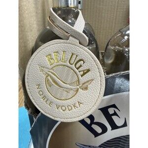 Beluga Vodka Leather Logo Bottle Tag Collectible Bar Accessory